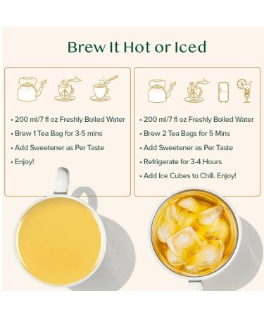 Vahdam Classic Chamomile Herbal Tea Bags (100) - Caffeine-Free 100% Natural Ingredients | Premium Herbal Tea with Floral Flavor - Buy Online on GoSupps.com