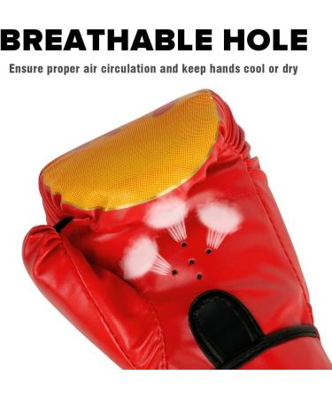 Flintronic Boxing Gloves for Kids - 6oz Junior Kickboxing & Muay Thai Gloves (Ages 3-10) - Red Flame - Buy Online on GoSupps.com