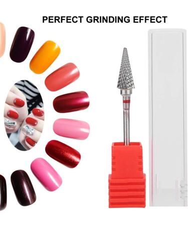 Tungsten Steel Nail Art Manicure Drill Bits - Red Electric Pedicure Grinding Head - Buy Online on GoSupps.com
