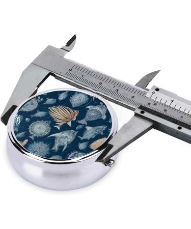 Manatee Round Pill Box - 3 Compartment Portable Travel Organizer for Vitamins & Medicine - Buy Online on GoSupps.com