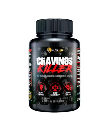 Alpha Lion Cravings Killer Supplement, Natural Appetite Suppressant with Saffron Extract & Garcinia Cambogia Extract for Diet Support, Metabolism Booster, Helps Control Hunger & More (50 Capsules) - Buy Online on GoSupps.com