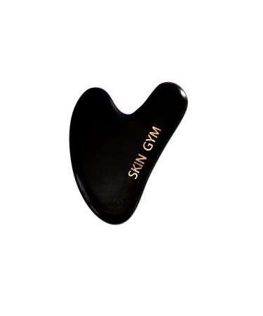 Skin Gym Sculpty Heart Gua Sha Face Massager for Under Eye Bags, Puffy Eyes and Fine Lines Anti-Aging Face Lift Skin Care Beauty Tool Black