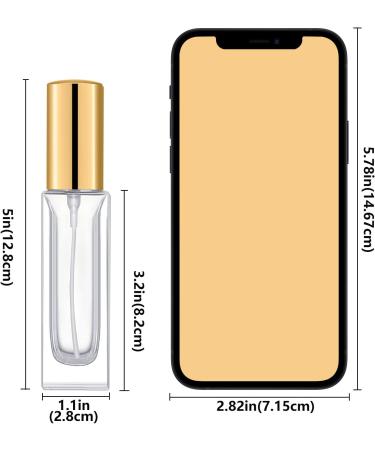Perfume Atomizer for Men & Women. Refillable Glass Spray Bottle. Portable Fragrance Bottle for Travel Party 30ML/Gold  - Buy Online on GoSupps.com