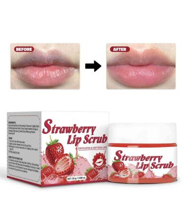 3PCS Lips Scrub Fruit Flavor Strawberry Lip Scrub Moisturizing Nourishing Exfoliating Dead Skin Reduce Lips Fine Lines - Buy Online on GoSupps.com