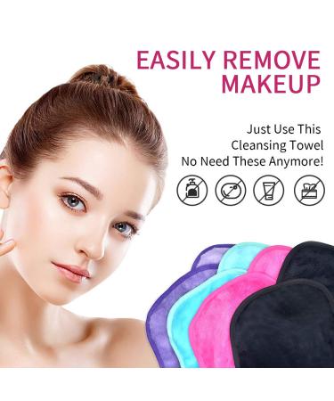 Makeup Remover Cloths (4 Count) - Reusable Microfiber Towels for Fast Drying & Gentle Cleansing - Buy Online on GoSupps.com