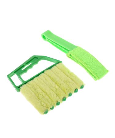 Aboofan 4 pieces of blind dust gear blinds clean handle handles for motor vehicles dust brush groove cleaning brush cleaning tool blind dust fronds ABS mini multifunctional brush