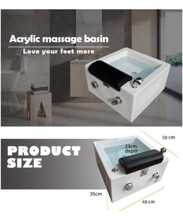 Portable Pedicure Tub Pedicure Tub Acrylic Pedicure Chair Shampoo Basin Pedicure Basin Pedicure Shower Foot Massage Salon. - Buy Online on GoSupps.com