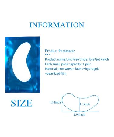 50 Pairs Lint-Free Hydrogel Eye Pads for Eyelash Extensions - Professional Blue Gel Patches - Buy Online on GoSupps.com
