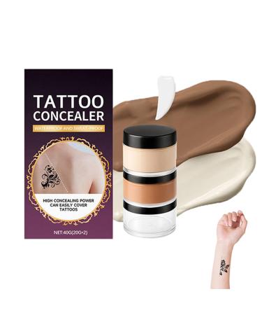 Bvizyelck Body Makeup Concealer Waterproof Camouflage Makeup Cream Invisible Sweat-Resistant Complexion for Cosplay Parties Family Events Office and Everyday Life