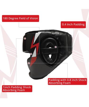 FA-Xtreme Boxing Headgear - Black | Head Gear & Mouth Guard for MMA Kickboxing | Adults & Kids 11+ Large | Ideal for Sparring & Training - Buy Online on GoSupps.com