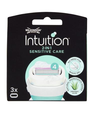 Wilkinson Sword Intuition Sensitive Care Razor Blade Refills 3 Count 3 Count (Pack of 1)