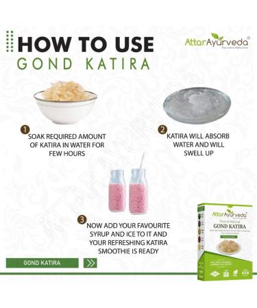 Attar Ayurveda Gond Katira Pure (Edible Gum) Tragacanth Gum High Cooling Properties Herbal Food Super Food 100% Natural No Preservative 200gm - Buy Online on GoSupps.com