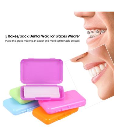 Zroven Braces Wax - 5 Boxes for Gum Irritation Relief | Mint & Fruit Flavors | Dental Orthodontics Care - Buy Online on GoSupps.com