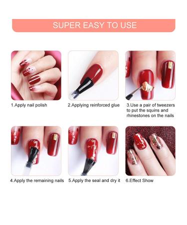 Subay Professional Nail Art Rhinestones Kit with Foils, Flakes, Gems, and Tools - Buy Online on GoSupps.com