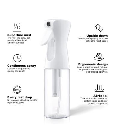 BEATURE Hair Spray Bottle - 6.7oz Continuous Mist Sprayer for Hair Styling, Cleaning, Plants & Skin Care - Buy Online on GoSupps.com