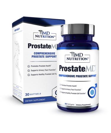 1MD Nutrition ProstateMD Saw Palmetto Prostate Support Supplement - Support for Urinary Tract and Frequent Bathroom Urges | 30 Day Supply 30 Count (Pack of 1)