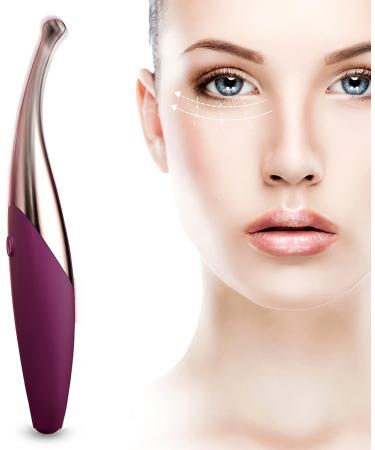 CHUMING Personal Face Massager Wand - 12 Vibration Modes for Dark Circles Puffy Eyes & Wrinkle Reduction - Purple Facial Spa Tool - Buy Online on GoSupps.com