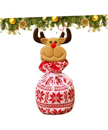 Healvian 1pc Decoration Christmas Cookie Party Table Adorable Xmas Pouches Knitted Ornament Holiday Candy - Buy Online on GoSupps.com