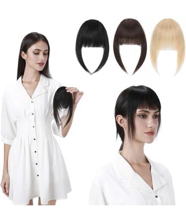 Bangs Clip in Bangs Real Human Hair Bangs for Women Clip on French Bangs Real Hair Nice Natural Flat Neat Bangs with Temples 1Pcs for Women Curved Bangs for Daily Wear (Color : #1) - Buy Online on GoSupps.com