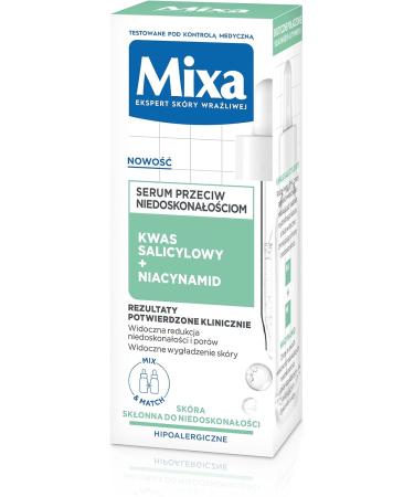 Mixa Anti-Blemish Face Serum Salicylic Acid & Niacinamide - Buy Online on GoSupps.com