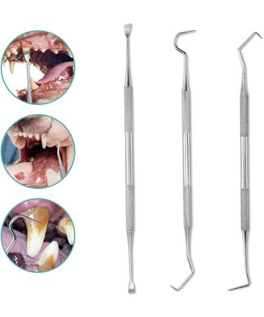Elionless Pet Tooth Scaler Cleaning Set | 3-Piece Stainless Steel Tartar & Plaque Remover for Dogs & Cats International Shipping Available - Buy Online on GoSupps.com