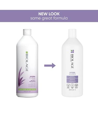 BIOLAGE Hydra Source Shampoo - Hydrating Vegan Formula for Dry Hair | 33.8 Fl Oz - Buy Online on GoSupps.com