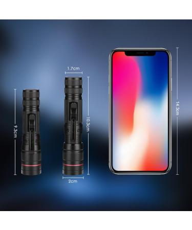 Vagocom LED Blacklight Ultraviolet Flashlight Torch 3 Modes Zoomable Black Light 395nm UV Flash Light Detector for Dog Cat Pet Urine Dry Stains(1 Pack Black Battery Included) 1 Pack Black - Buy Online on GoSupps.com