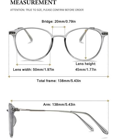 Vevesmundo Multifocus Progressive Reading Glasses with Blue Light Filter - Gray Anti-Blue Light Bifocal Visual Aid for Men - 1 Piece - Buy Online on GoSupps.com