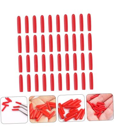 Buy Beatifufu 240 Pointed Cleaning Sleeve Tweezers - Stainless Steel Anti-Eyelash Cover & Auxiliary Tool for Eyelash Transplantation - 2pcs Red - Buy Online on GoSupps.com