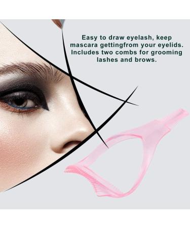 Eyelash Card 3 in 1 Plastic Mascara Guard Eyelash Brush Curler Lash Comb Makeup Cosmetic Tools Christmas Gifts for Women Nice - Buy Online on GoSupps.com