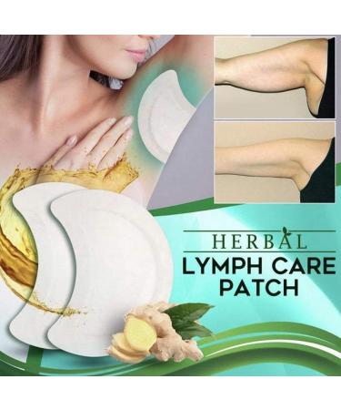 manberce 30pcs Herbal Lymph Care Patch, Neck/Armpit/Ear Anti-Swelling Patch Pads, for to Remove Underarm Fat, Anti-Swelling, Detoxifying