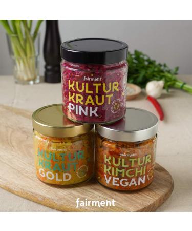 Buy Vegan Fairy Culture Kimchi - Living Organic Kimchi in Glass | Authentic Korean Recipe Fermented & Not Pasteurized - Buy Online on GoSupps.com