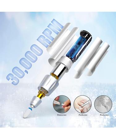 TOUCHBeauty Electric Nail Files 8 in 1 Electric Nail Drill 5 Adjustable Speeds 30000 RPM 8 Drill Bits Professional Electric Manicure & Pedicure Kit for Acrylic Nails Gel DIY Salon Manicure Set Silver - Buy Online on GoSupps.com