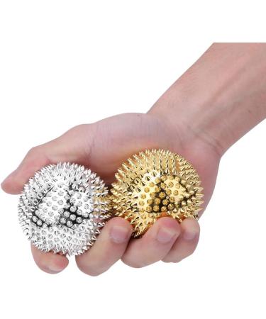 Premium Spike Magnetic Hand Massage Balls - 2 Pairs for Acupressure & Pressure Relief | Spiky Roller Trigger Tools - Buy Online on GoSupps.com