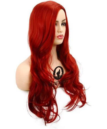 Red Wigs for Women Long Curly Wavy Ladies Fancy Dress Wig Synthetic Hair Wigs Heat Resistant Full Wig Cosplay Halloween (Red) L205-Red - Buy Online on GoSupps.com