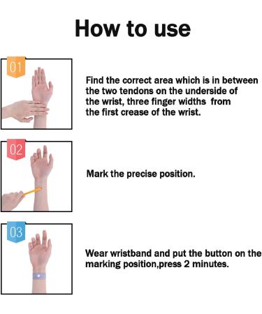 2 Pairs Car Motion Sickness Wristbands - Acupressure Nausea Relief Bands for Morning Sickness & Sea Travel in Black Grey - Buy Online on GoSupps.com
