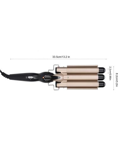 Buy 3 Barrel Curling Iron - Adjustable Temperature Ceramic Hair Waver for All Hair Types - Gold 22mm - Ideal for Home & Salons - International Shipping Available - Buy Online on GoSupps.com