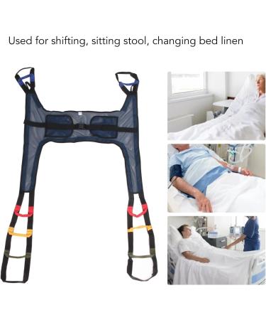 Patient Lift Sling Toileting Sling Padded Nylon Patient Lift Transfer Aid for Standing Walking Training Dark Blue Mesh H Shaped for Bariatric Nursing - Buy Online on GoSupps.com