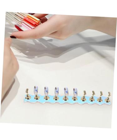 FOMIYES 2 Sets Fake Nails Nail Tools Press on False Nails Holder Nail Display Stand Nail Stands Press on Nail Holder Nail Holder for Painting Nails Base Piece Easel Metal Artificial - Buy Online on GoSupps.com