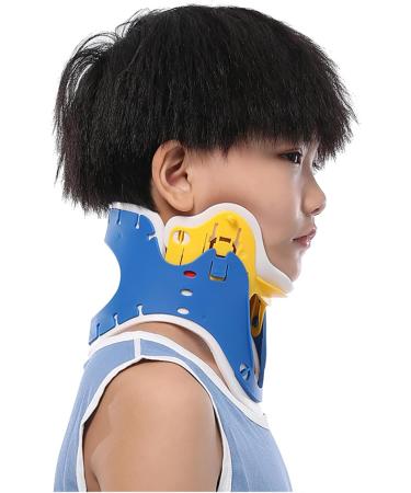 Neck Brace Collar Neck Brace Children Cervical Collar with V Shape and Front Air-Cut Design Four Gears Adjustable & 360 wrap Around for Neck Support Relief Neck Pain - Buy Online on GoSupps.com