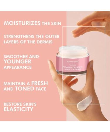 Simon&Tom Collagen Cream Ultra-Concentrated Marine Collagen Anti-Aging Face Cream with Antioxidants for Dull Skin Tones and Moisturizes Skin Vitamin E Made in Spain 50 ml - Buy Online on GoSupps.com