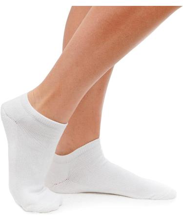 12 Pairs Womens Low Cut Ankle Socks - Size 6-8, White Sports Footies - Buy Online on GoSupps.com