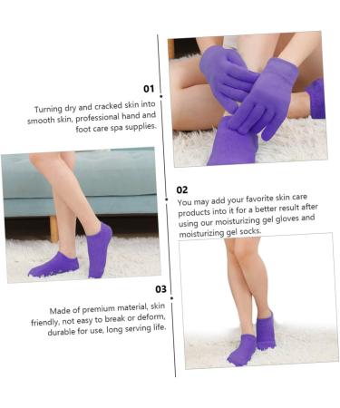 Healeved 4 Sets Hand and Foot Care Set Socks for Heels Foot Spa Socks Foot Care Products Bat Wing Hair Band Moisturizing Gloves Moisturizing Socks High Heel Skin Care Women's Vegetable Gel - Buy Online on GoSupps.com