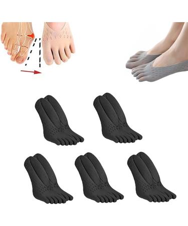 Projoint Antibunions Health Sock Bunion Corrector for Women Orthoes Bunion Relief Socks Anti Bunions Health Sock Bunion Socks Sock Align Toe Socks 5 Black