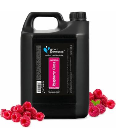 GROOM PROFESSIONAL Raspberry Gloss Dog Shampoo - Deep Cleansing Shampoo for Smelly Dogs - Adds Shines and Condition to Coat - Great for Dull or Dry Coats - Revitalising Raspberry Scent 4 Litre - Buy Online on GoSupps.com