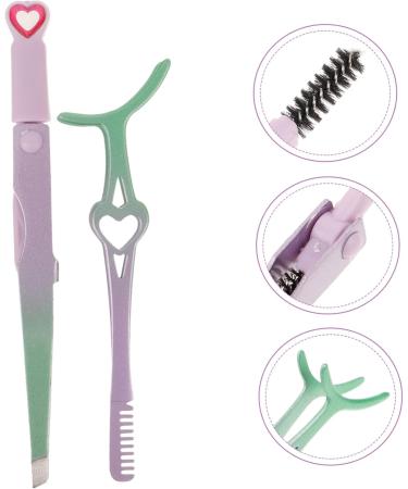 minkissy 1 Set False Eyelash Auxiliary Eyelash Curler Lash Clip with Comb Eyelash for Women Professional Eyelash Comb Eyelash Applicator Precision Eyelash Tool Stainless Steel - Buy Online on GoSupps.com