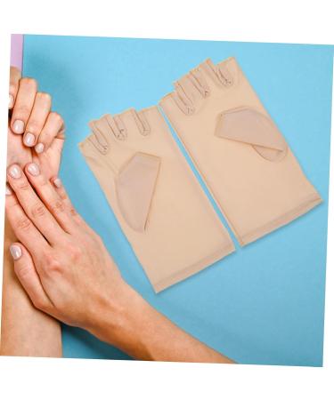 Ipetboom 1 Pair Nail Gloves Miss Touch Screen Accessories Spandex 17x8.5cm Beige - Buy Online on GoSupps.com