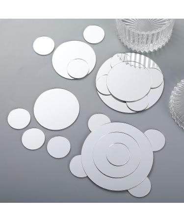 Jetec Mini Round Mirror Set for DIY Crafts - 1/2/3 Inch Adhesive Craft Mirror Tiles - Buy Online on GoSupps.com