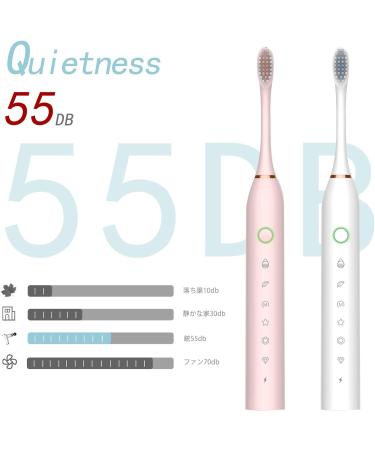 Lukern 2 Pack Sonic Electric Toothbrush | 8 Brush Heads, 6 Modes, 42000vpm | For Adults & Kids | Black & Pink - Buy Online on GoSupps.com