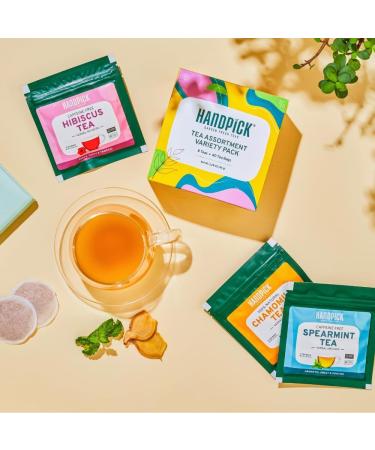 Handpick Tea Assortment Variety Pack - 40 Count - 8 Assorted Flavors - Gift Set - Buy Online on GoSupps.com